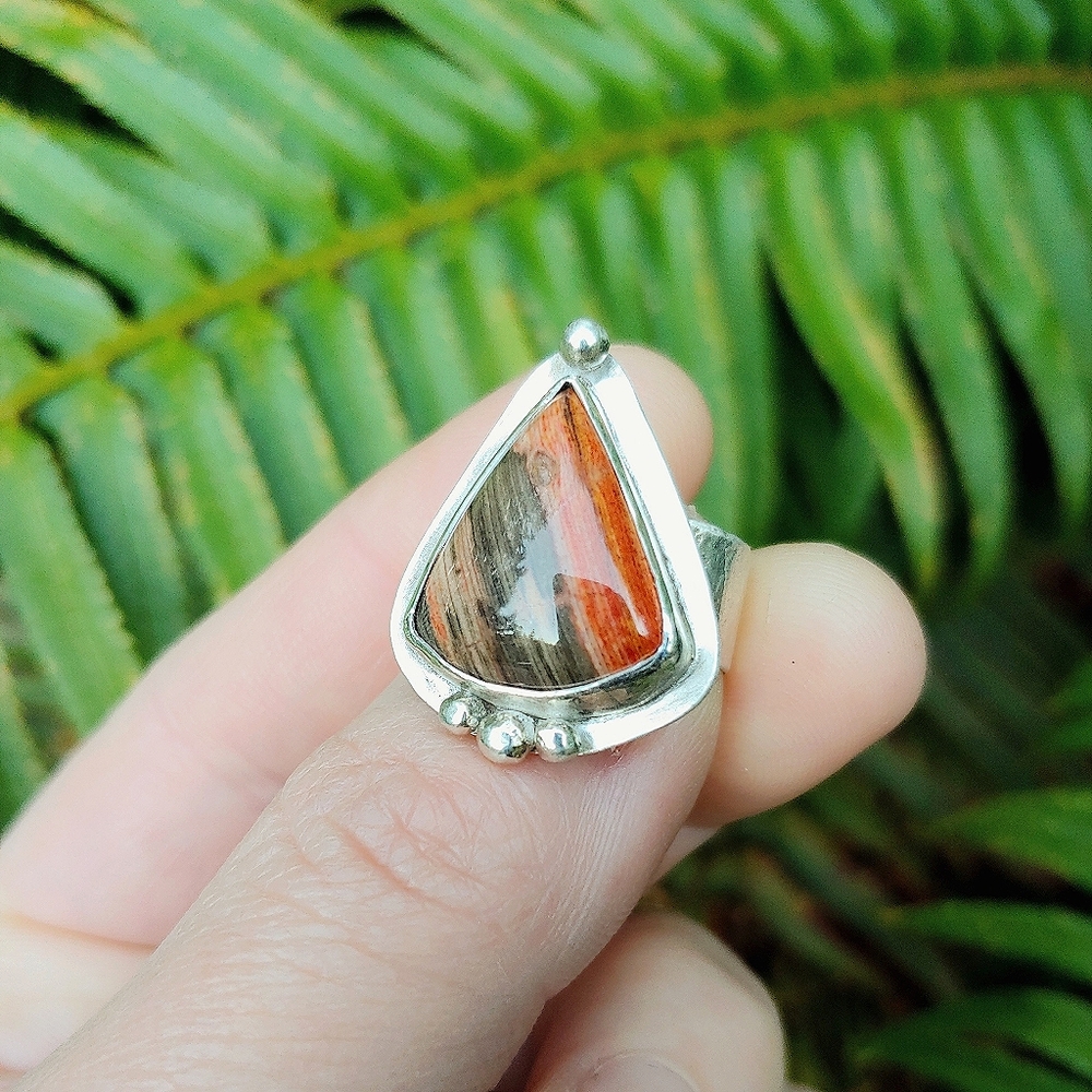 Larsonite Jasper & Sterling Silver Ring - Issabeau Jewelry - Picture 11 of 11